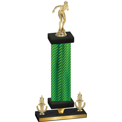 Premium Single Green Carbon Fiber Victory Tennis Trophy