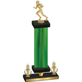 Premium Single Green Carbon Fiber Victory Football Trophy