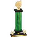Premium Single Green Carbon Fiber Fourth Place Swimming Trophy
