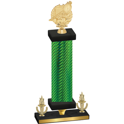 Premium Single Green Carbon Fiber Victory Swimming Trophy