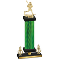 Premium Single Green Carbon Fiber Victory Lacrosse Trophy