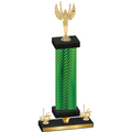 Premium Single Green Carbon Fiber First Place Victory Trophy