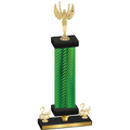 Premium Single Green Carbon Fiber Second Place Victory Trophy