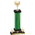 Premium Single Green Carbon Fiber Third Place Victory Trophy