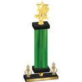 Premium Single Green Carbon Fiber Victory Pickleball Trophy