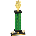 Premium Single Green Carbon Fiber First Place Pickleball Trophy