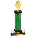 Premium Single Green Carbon Fiber Fourth Place Pickleball Trophy