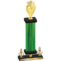 Premium Single Green Carbon Fiber Victory Pickleball Trophy