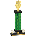 Premium Single Green Carbon Fiber Year Pickleball Trophy