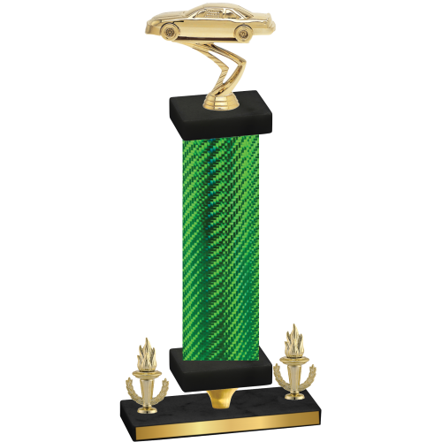 Premium Single Green Carbon Fiber Victory Cars Trophy