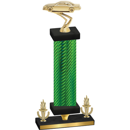 Premium Single Green Carbon Fiber Victory Cars Trophy