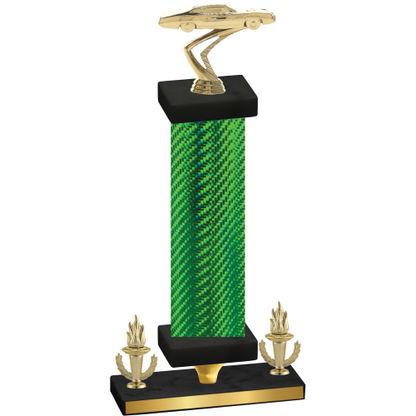 Premium Single Green Carbon Fiber Victory Cars Trophy