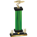 Premium Single Green Carbon Fiber Year Cars Trophy