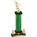 Premium Single Green Carbon Fiber Victory Basketball Trophy