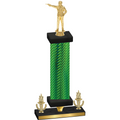 Premium Single Green Carbon Fiber Victory Shooter Trophy