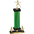 Premium Single Green Carbon Fiber Victory Skater Trophy