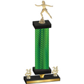 Premium Single Green Carbon Fiber Year Skater Trophy