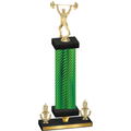 Premium Single Green Carbon Fiber Victory Weights Trophy