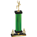 Premium Single Green Carbon Fiber Victory Majorette Trophy