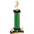 Premium Single Green Carbon Fiber Year Majorette Trophy