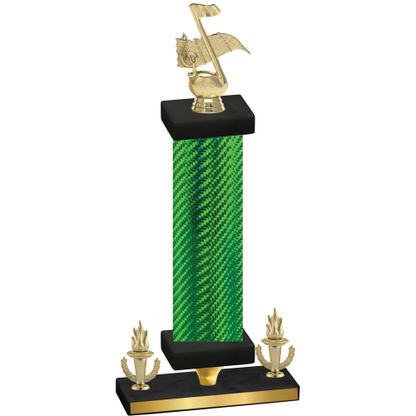 Premium Single Green Carbon Fiber Victory Music Trophy