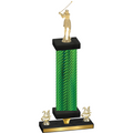 Premium Single Green Carbon Fiber Year Golf Trophy