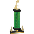 Premium Single Green Carbon Fiber Victory Golf Trophy