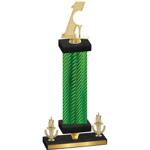 Premium Single Green Carbon Fiber Victory Golf Trophy