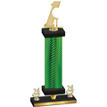 Premium Single Green Carbon Fiber Year Golf Trophy