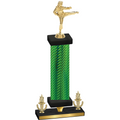 Premium Single Green Carbon Fiber Victory Karate Trophy