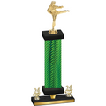 Premium Single Green Carbon Fiber Year Karate Trophy