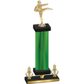 Premium Single Green Carbon Fiber Victory Karate Trophy