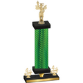 Premium Single Green Carbon Fiber Fourth Place Academics Trophy