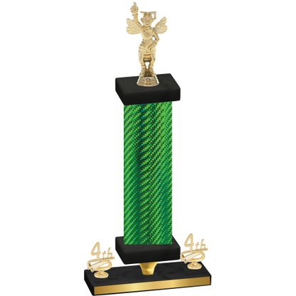 Premium Single Green Carbon Fiber Fourth Place Academics Trophy