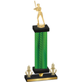 Premium Single Green Carbon Fiber Victory Softball Trophy