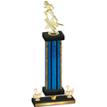 Premium Single Blue Glacier Second Place Football Trophy