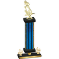 Premium Single Blue Glacier Fourth Place Football Trophy
