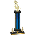Premium Single Blue Glacier Victory Football Trophy
