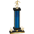 Premium Single Blue Glacier Third Place Soccer Trophy
