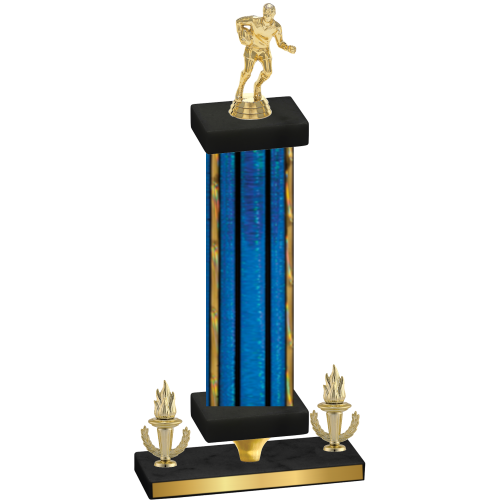 Premium Single Blue Glacier Victory Rugby Trophy