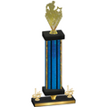 Premium Single Blue Glacier First Place Rugby Trophy