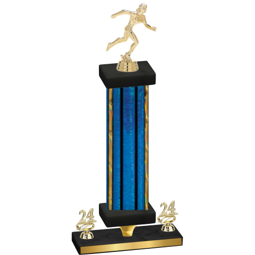 Premium Single Blue Glacier Year Running Trophy