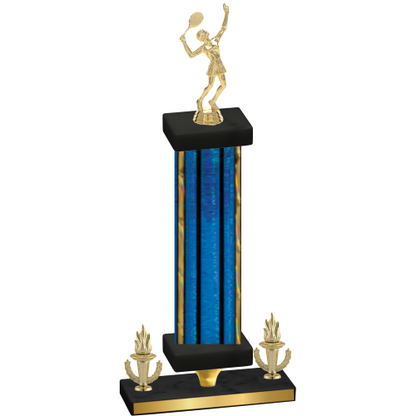 Premium Single Blue Glacier Victory Tennis Trophy
