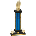 Premium Single Blue Glacier Second Place Football Trophy