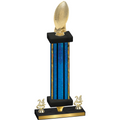 Premium Single Blue Glacier Year Football Trophy