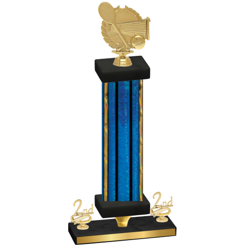 Premium Single Blue Glacier Second Place Tennis Trophy