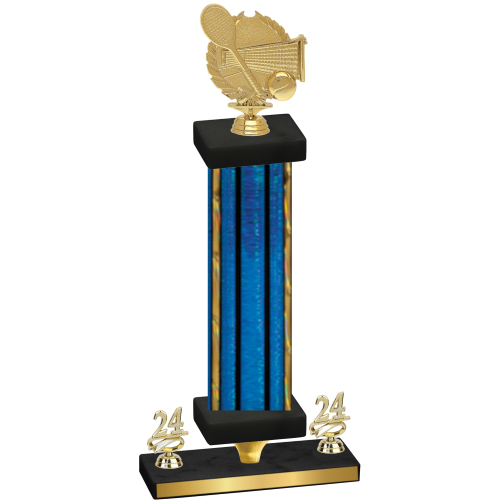 Premium Single Blue Glacier Year Tennis Trophy