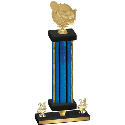 Premium Single Blue Glacier Year Tennis Trophy