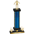 Premium Single Blue Glacier Second Place Wrestling Trophy