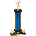 Premium Single Blue Glacier First Place Volleyball Trophy